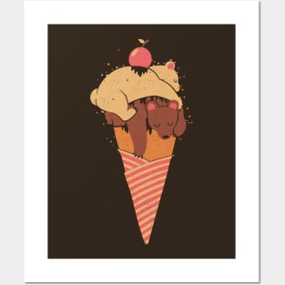 Ice Cream Bears Summer Posters and Art